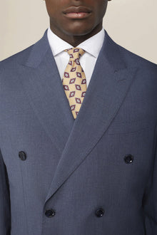 Men's tie with micro geometric pattern
