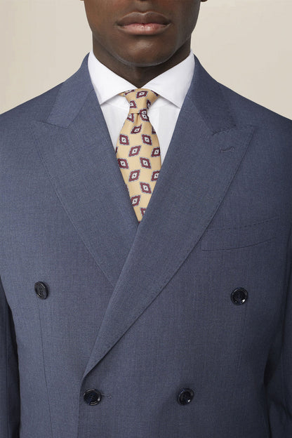 Men's tie with micro geometric pattern