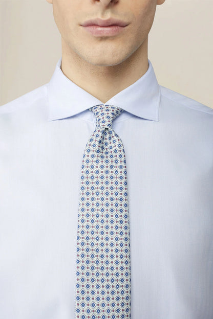 Men's tie with micro geometric pattern