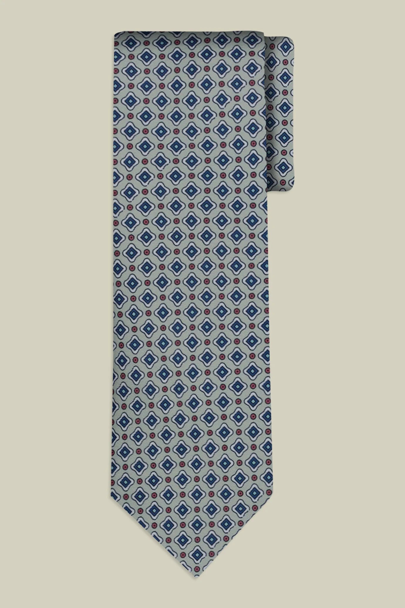 Men's tie with micro geometric pattern