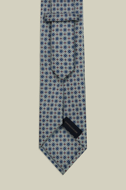 Men's tie with micro geometric pattern