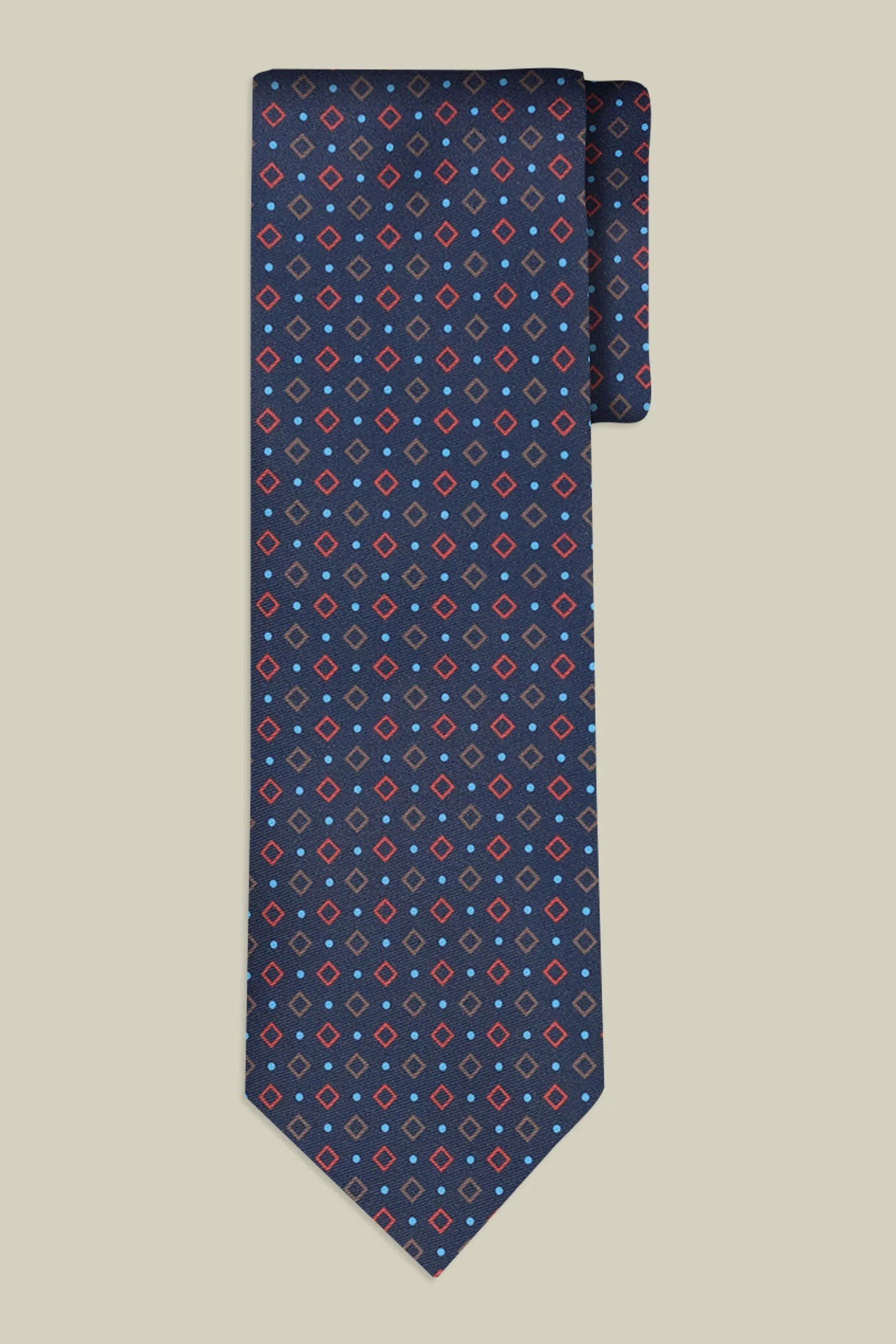 Men's tie with diamond print