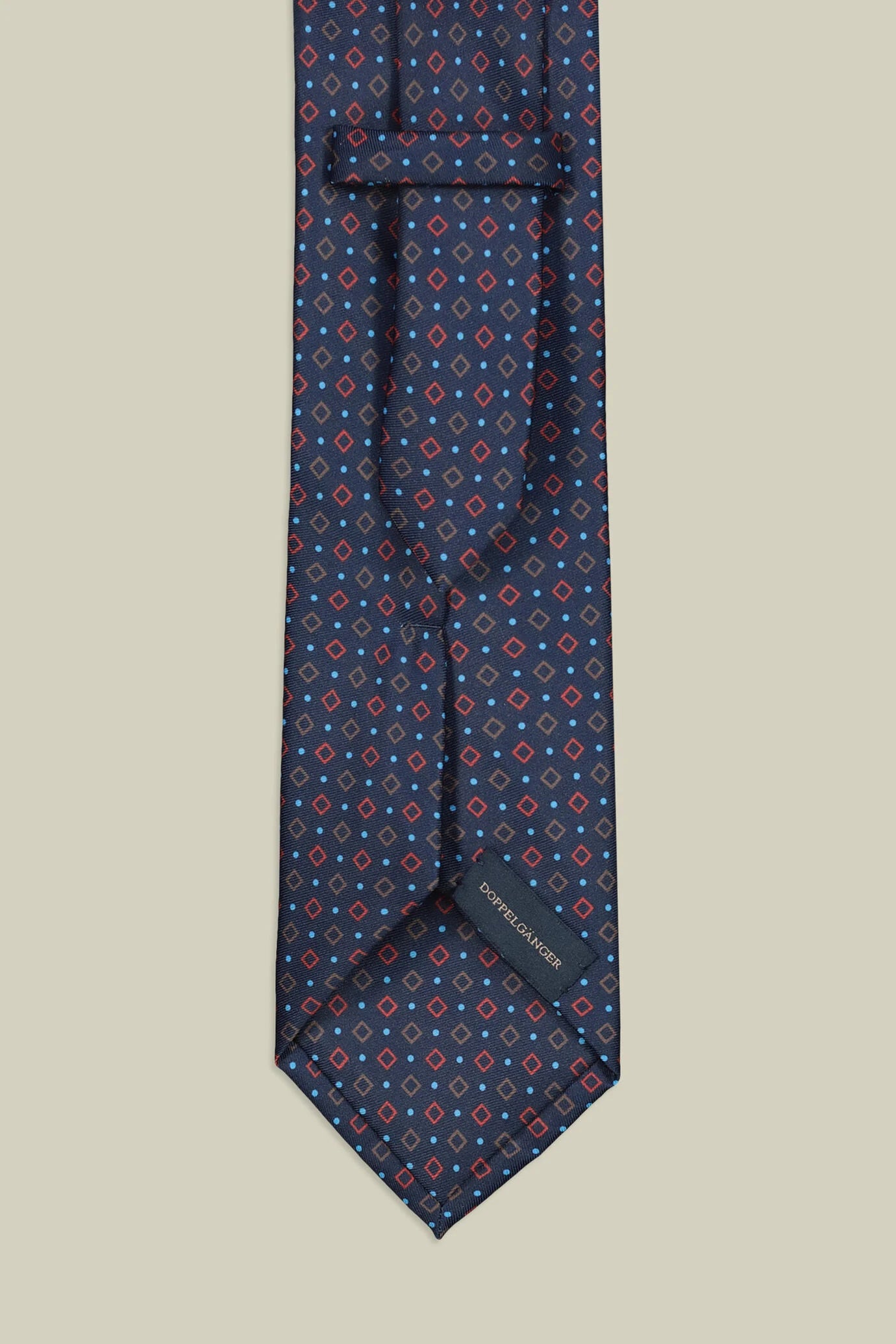 Men's tie with diamond print