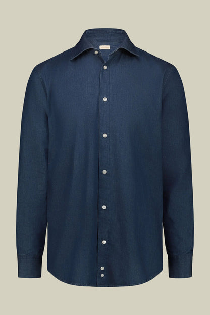 Men's 100% cotton slim fit denim shirt