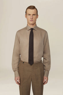 Men's 100% Linen Button-Down Shirt, Off-White
