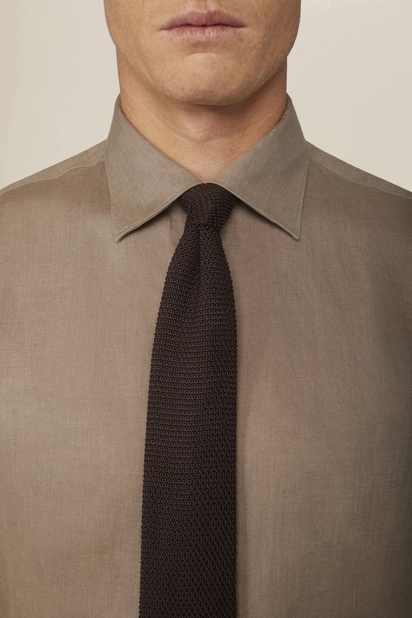 Men's 100% Linen Button-Down Shirt, Off-White