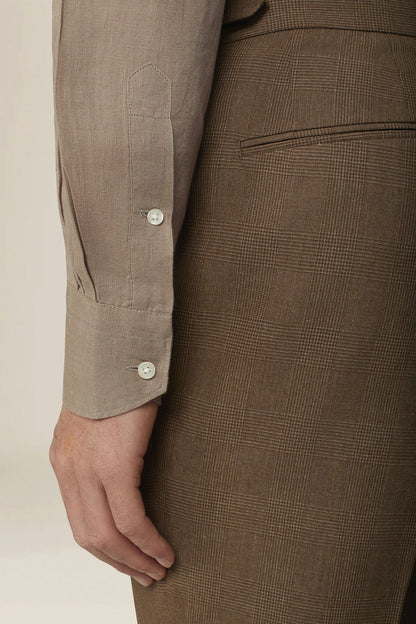 Men's 100% Linen Button-Down Shirt, Off-White