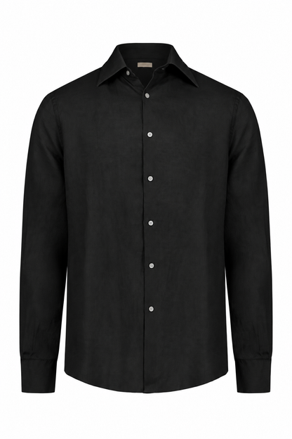 Men's 100% Linen Button-Down Shirt