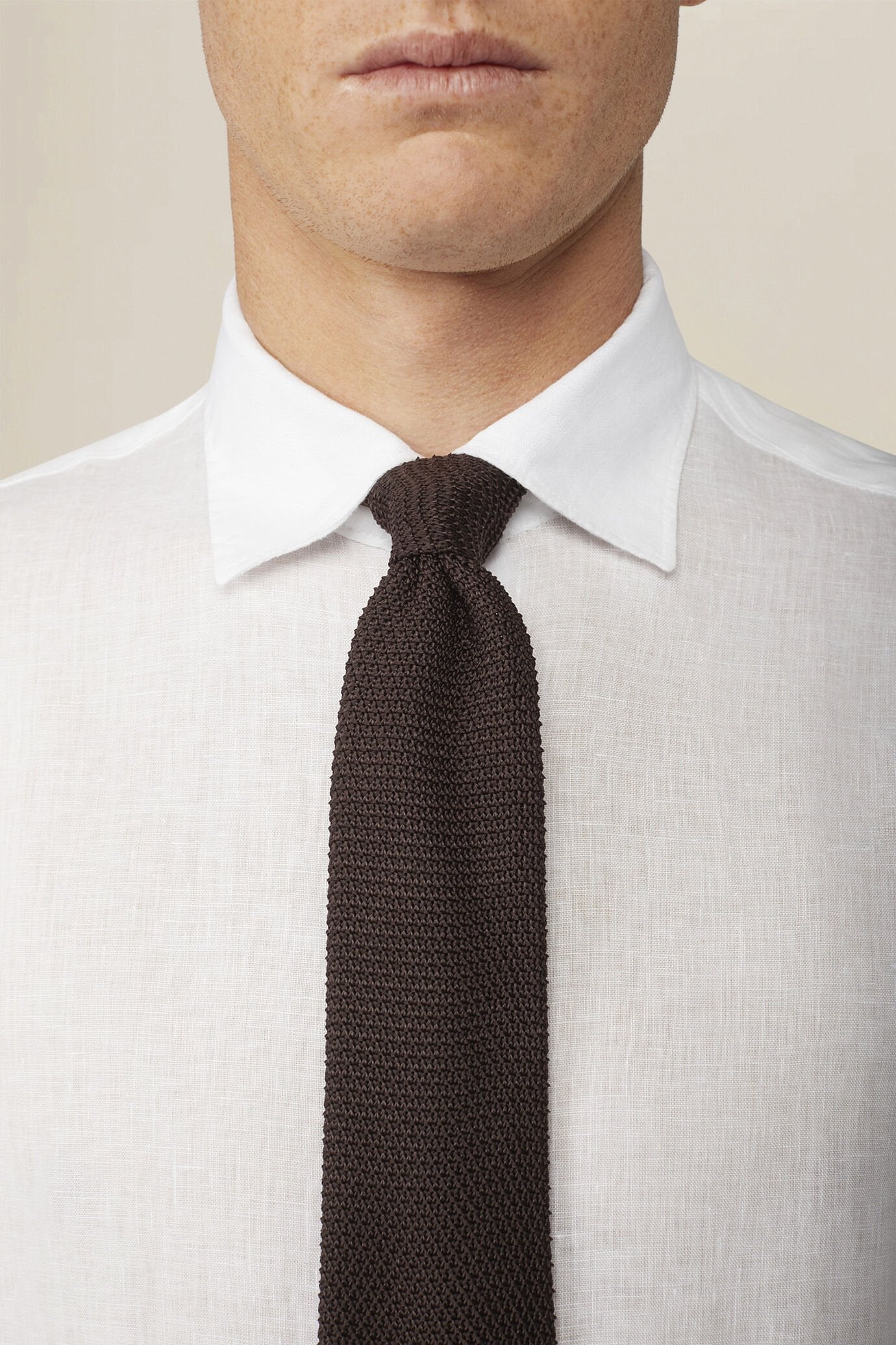 Men's 100% Linen Button-Down Shirt, Off-White