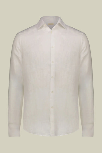Men's 100% Linen Button-Down Shirt, Off-White