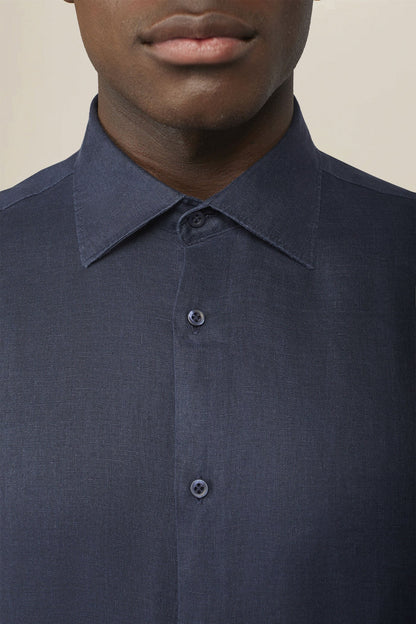 Men's 100% Linen Button-Down Shirt, Off-White