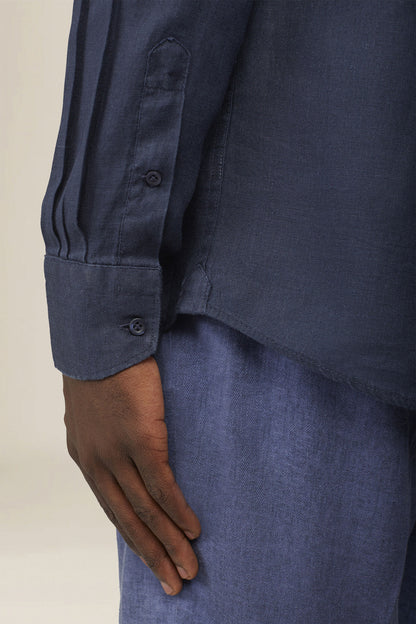 Men's 100% Linen Button-Down Shirt, Off-White