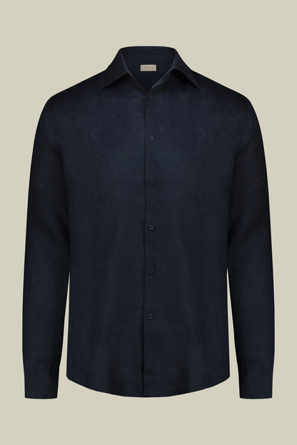 Men's 100% Linen Button-Down Shirt, Off-White