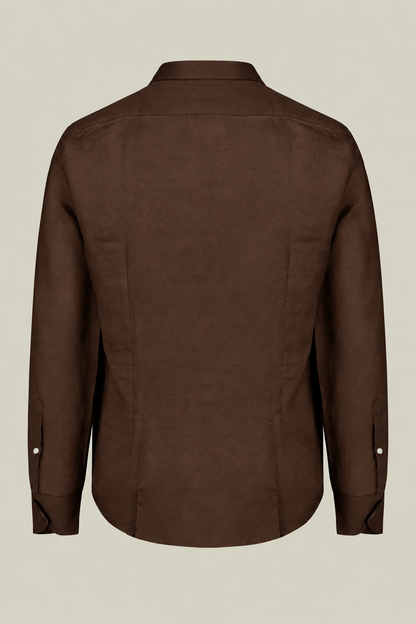 Men's 100% Linen Button-Down Shirt