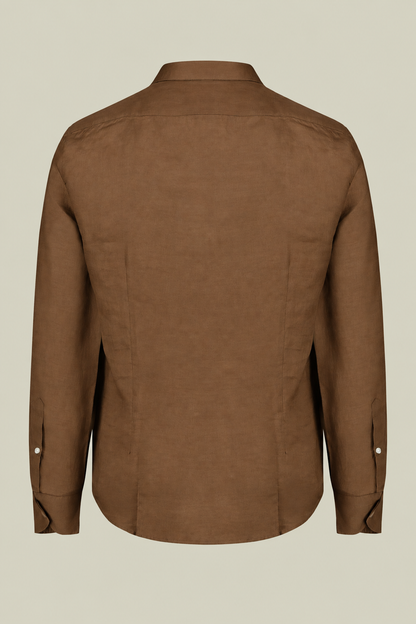 Men's 100% Linen Button-Down Shirt
