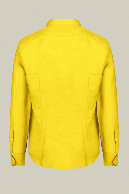 Men's 100% Linen Button-Down Shirt