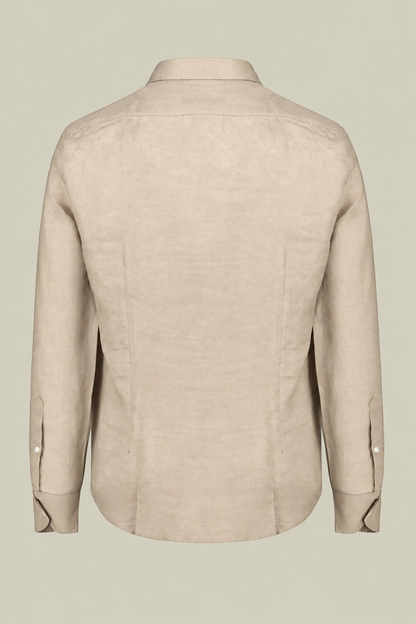 Men's 100% Linen Button-Down Shirt