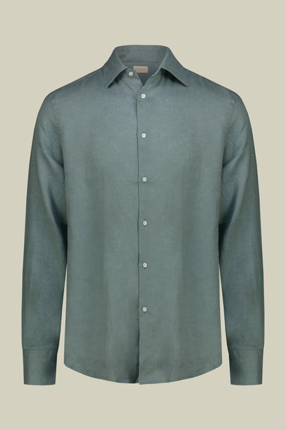 Men's 100% Linen Button-Down Shirt, Off-White