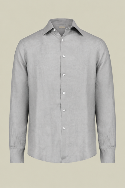 Men's 100% Linen Button-Down Shirt