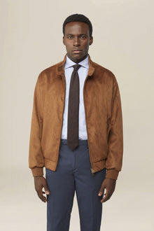 Men's unlined jacket with eco-suede fabric