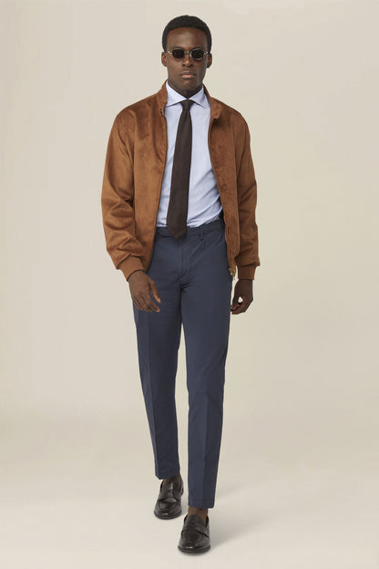 Men's unlined jacket with eco-suede fabric