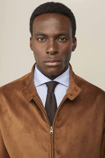 Men's unlined jacket with eco-suede fabric