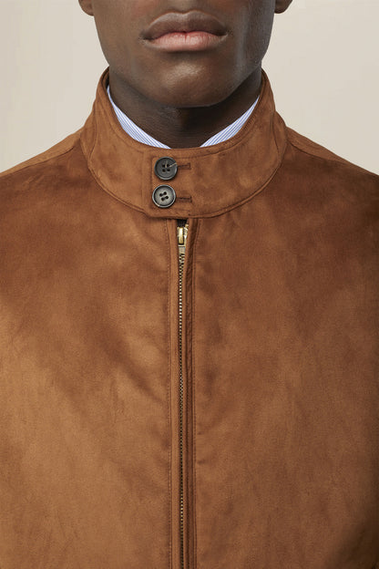 Men's unlined jacket with eco-suede fabric