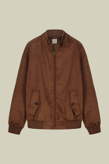 Men's unlined jacket with eco-suede fabric