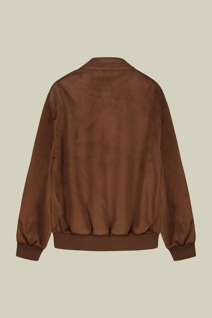 Men's unlined jacket with eco-suede fabric