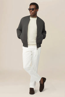 Men's bomber jacket in unlined jersey
