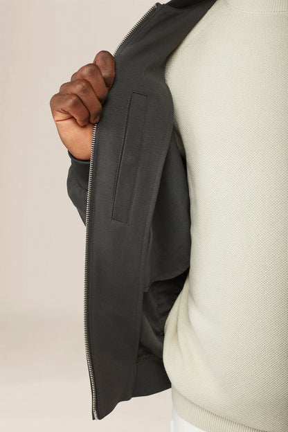 Men's bomber jacket in unlined jersey