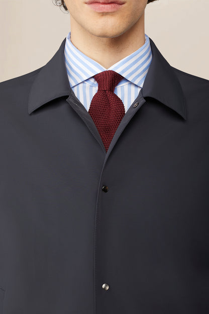 Men's nylon jacket with button fastening