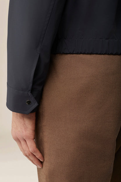 Men's nylon jacket with button fastening
