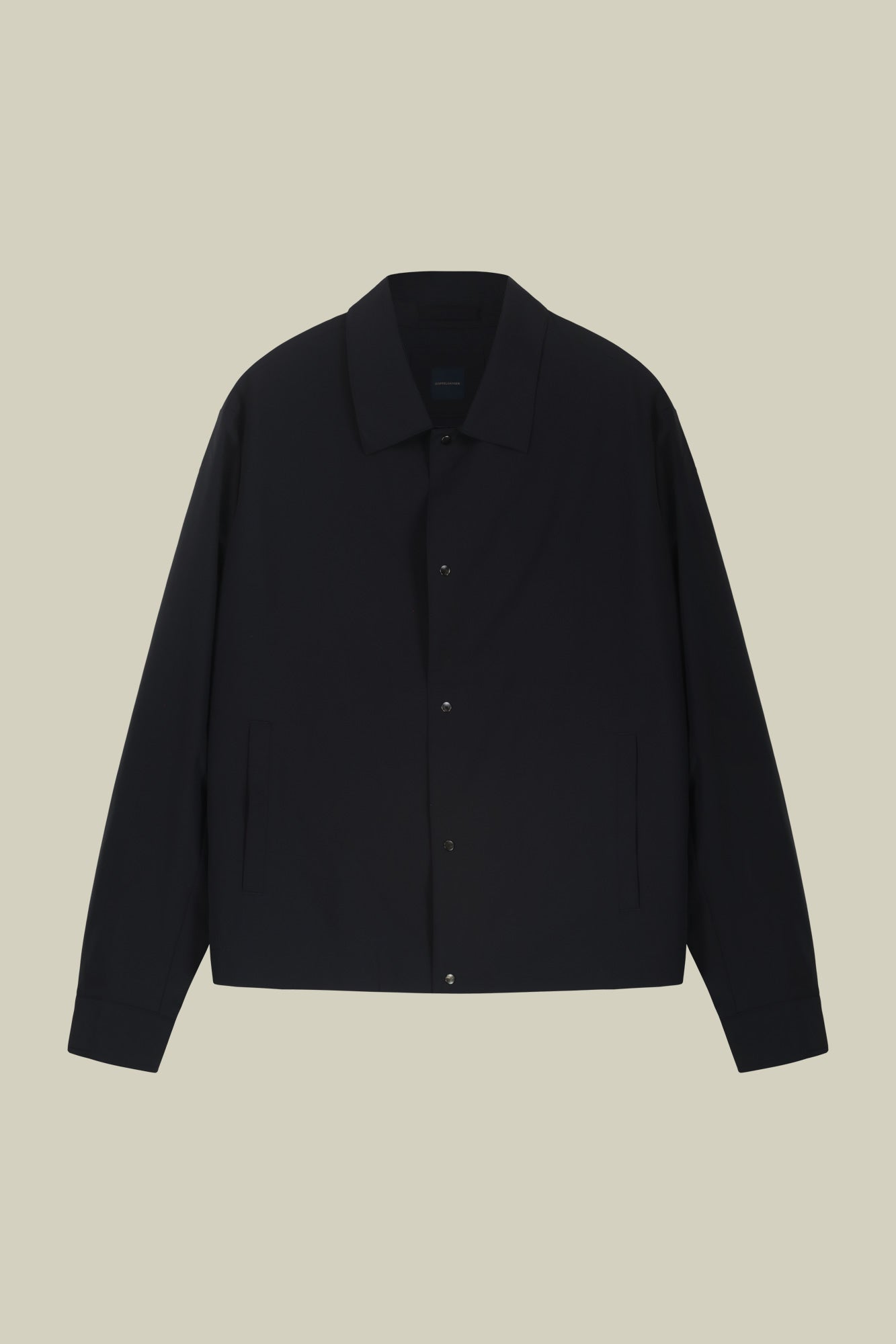 Men's nylon jacket with button fastening