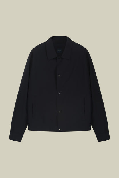 Men's nylon jacket with button fastening