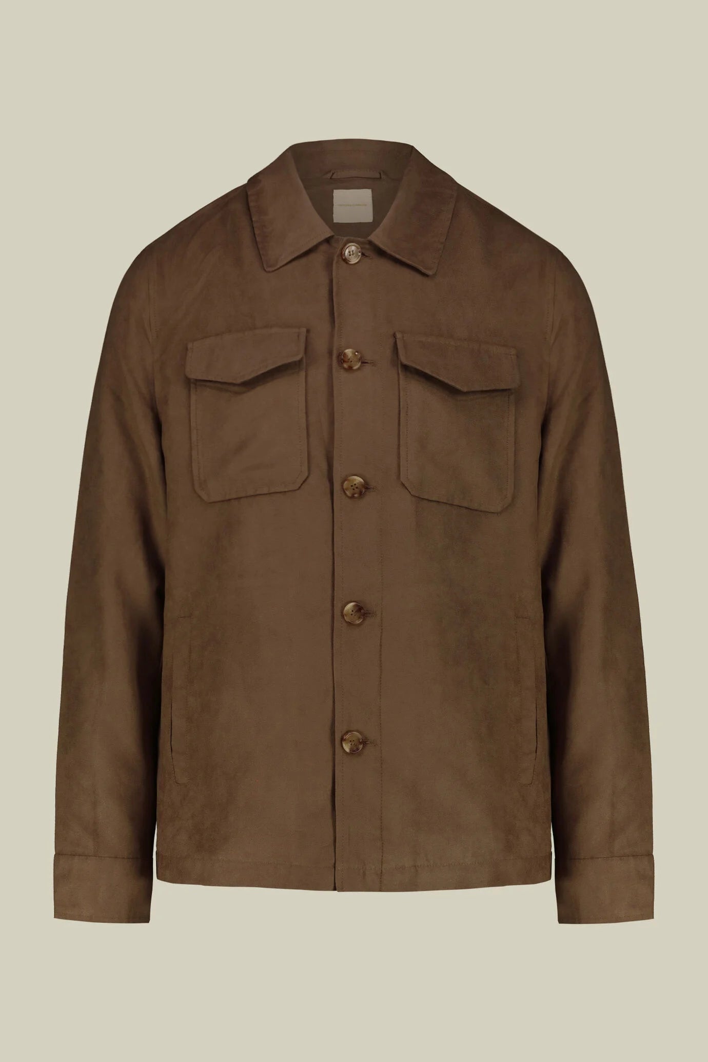 Men's unlined regular fit suede-effect shaket jacket