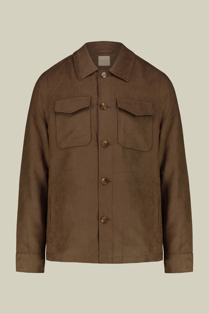 Men's unlined regular fit suede-effect shaket jacket