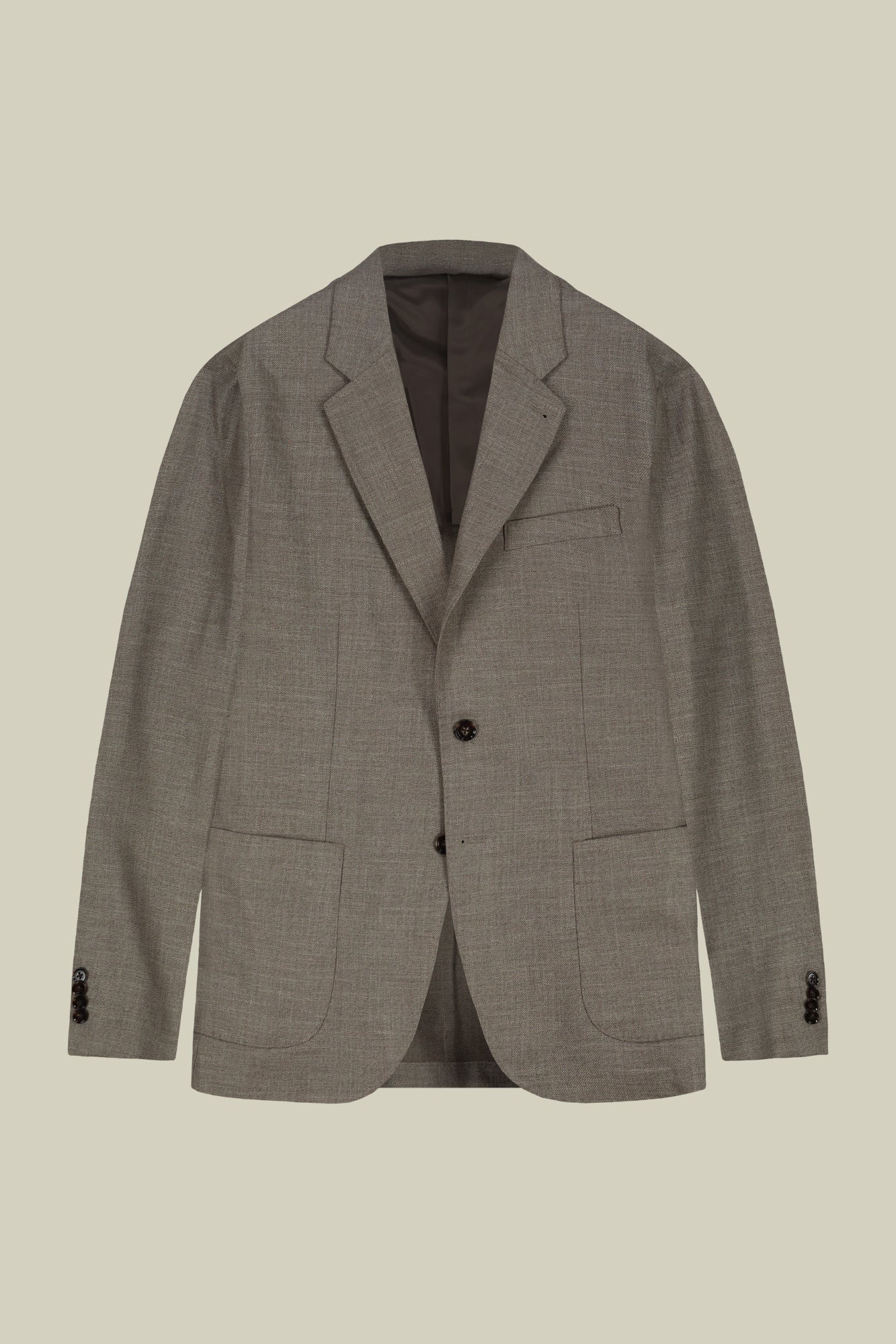 Single-breasted jacket with peak lapel, semi-lined