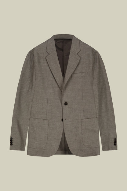 Single-breasted jacket with peak lapel, semi-lined