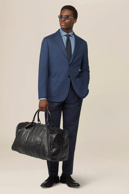Single-breasted jacket with peak lapel, semi-lined