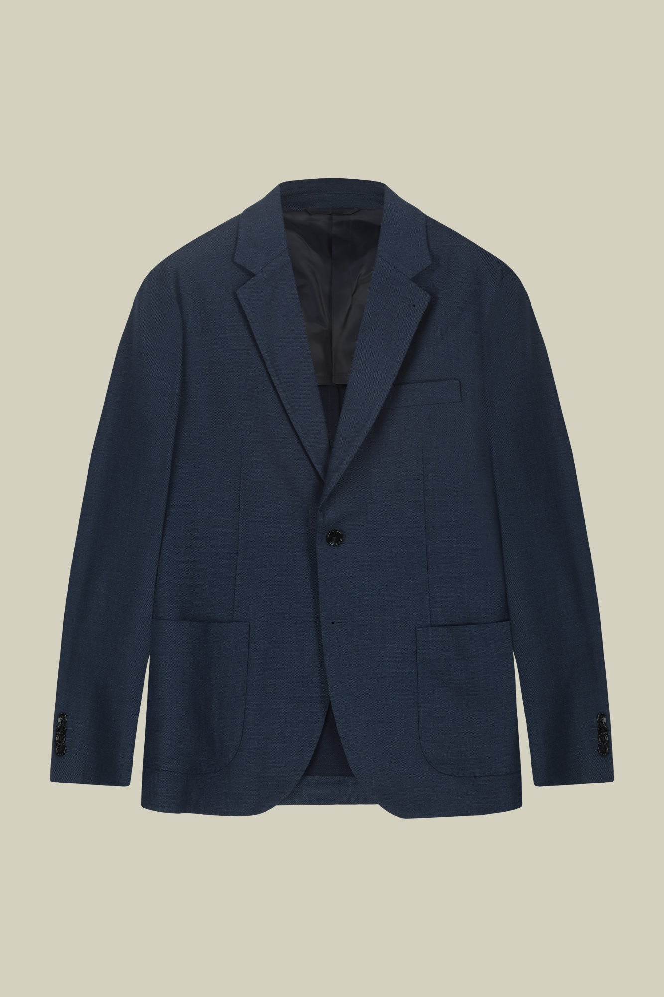 Single-breasted jacket with peak lapel, semi-lined