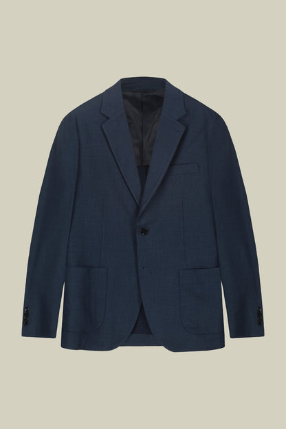 Single-breasted jacket with peak lapel, semi-lined