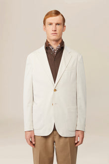 Men's single-breasted, unlined, regular fit jacket
