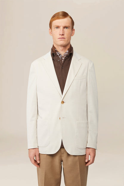Men's single-breasted, unlined, regular fit jacket