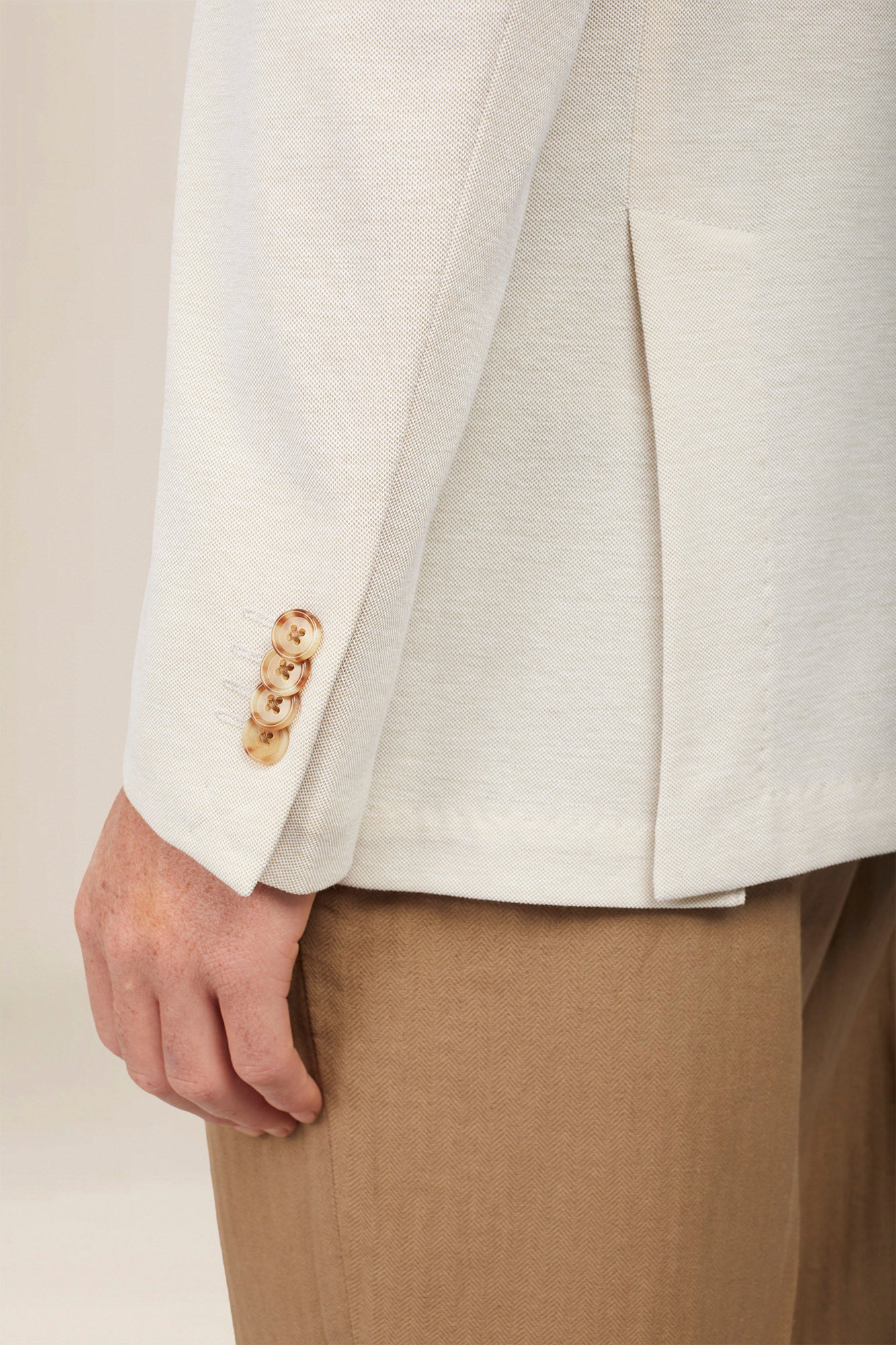 Men's single-breasted, unlined, regular fit jacket