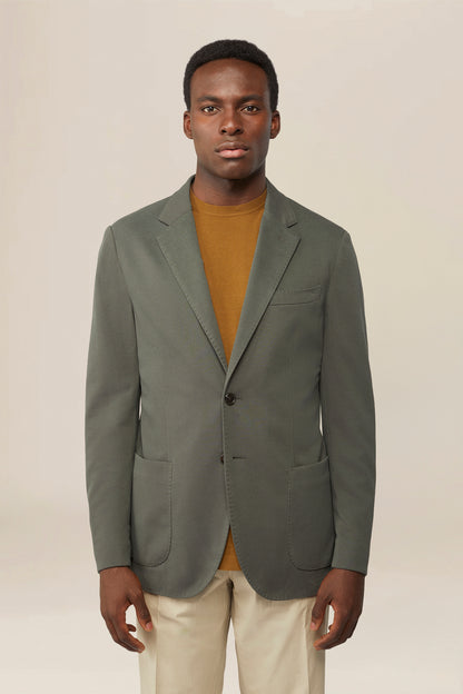 Men's single-breasted, unlined, regular fit jacket
