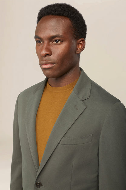 Men's single-breasted, unlined, regular fit jacket
