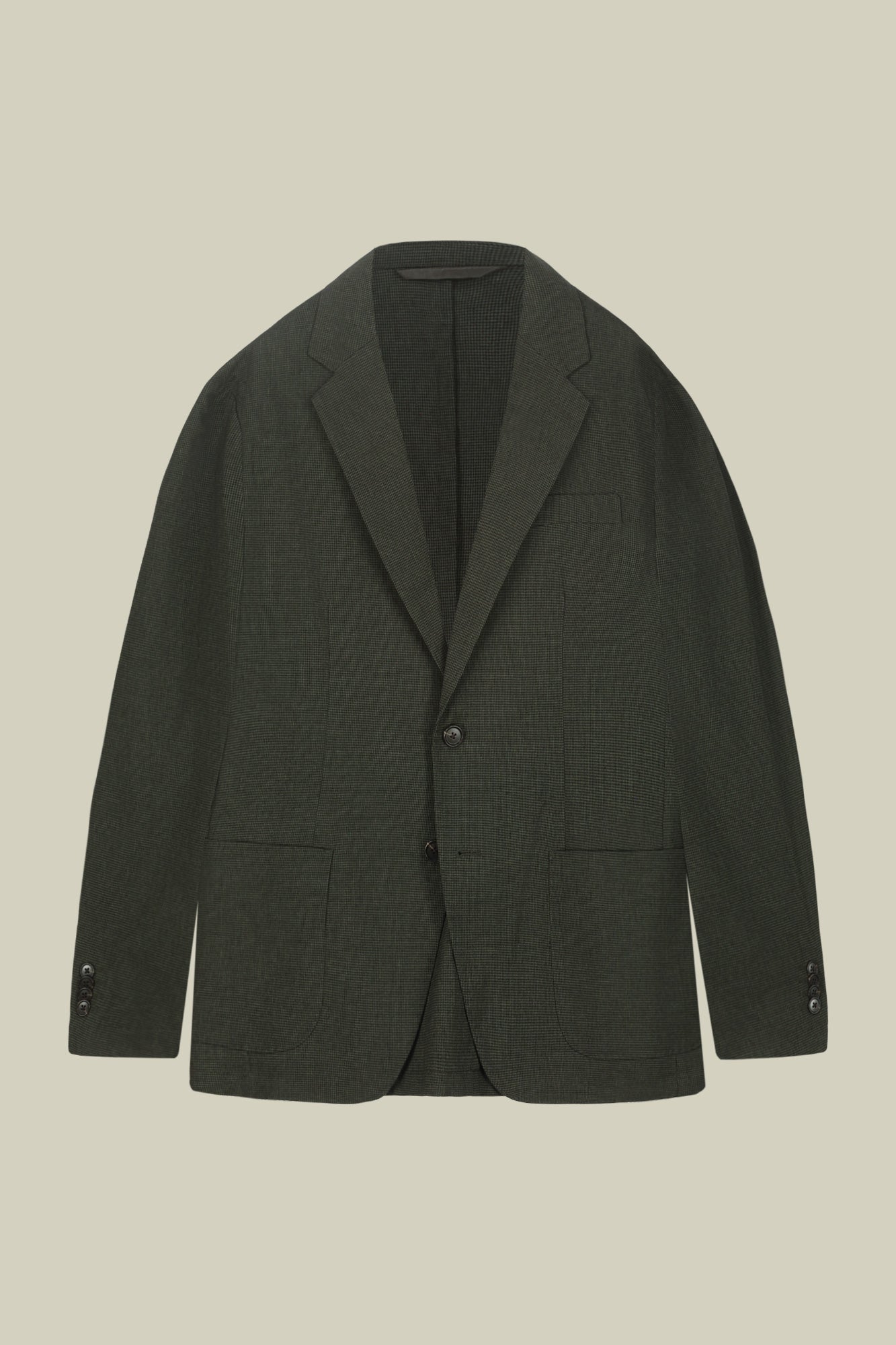 Men's single-breasted jacket in micro pied de poule