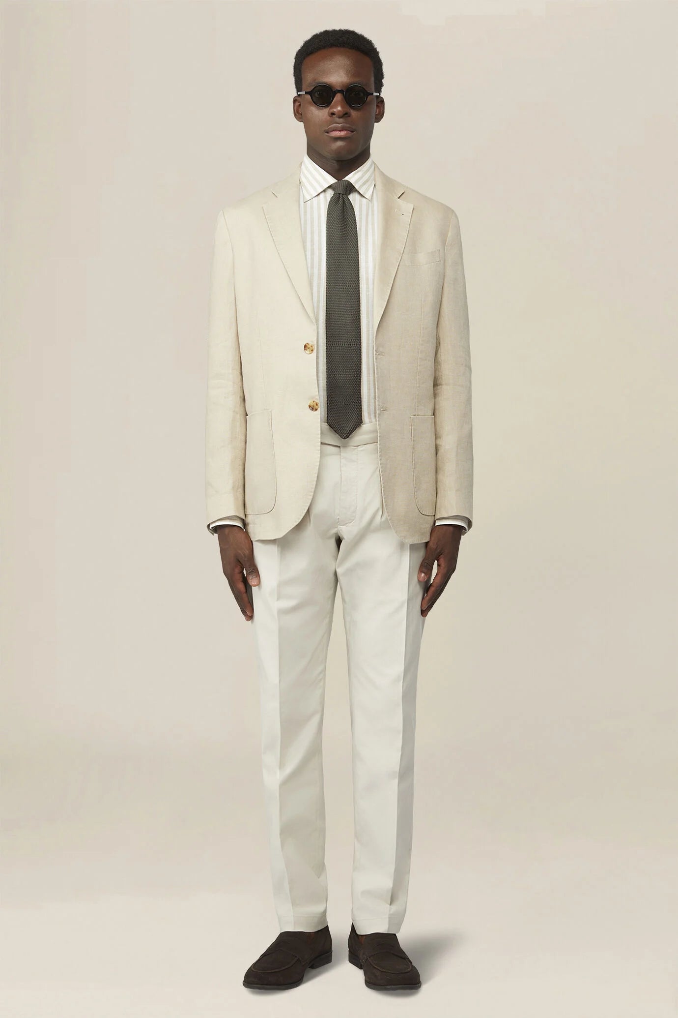 Men's unlined jacket, 100% linen, regular fit