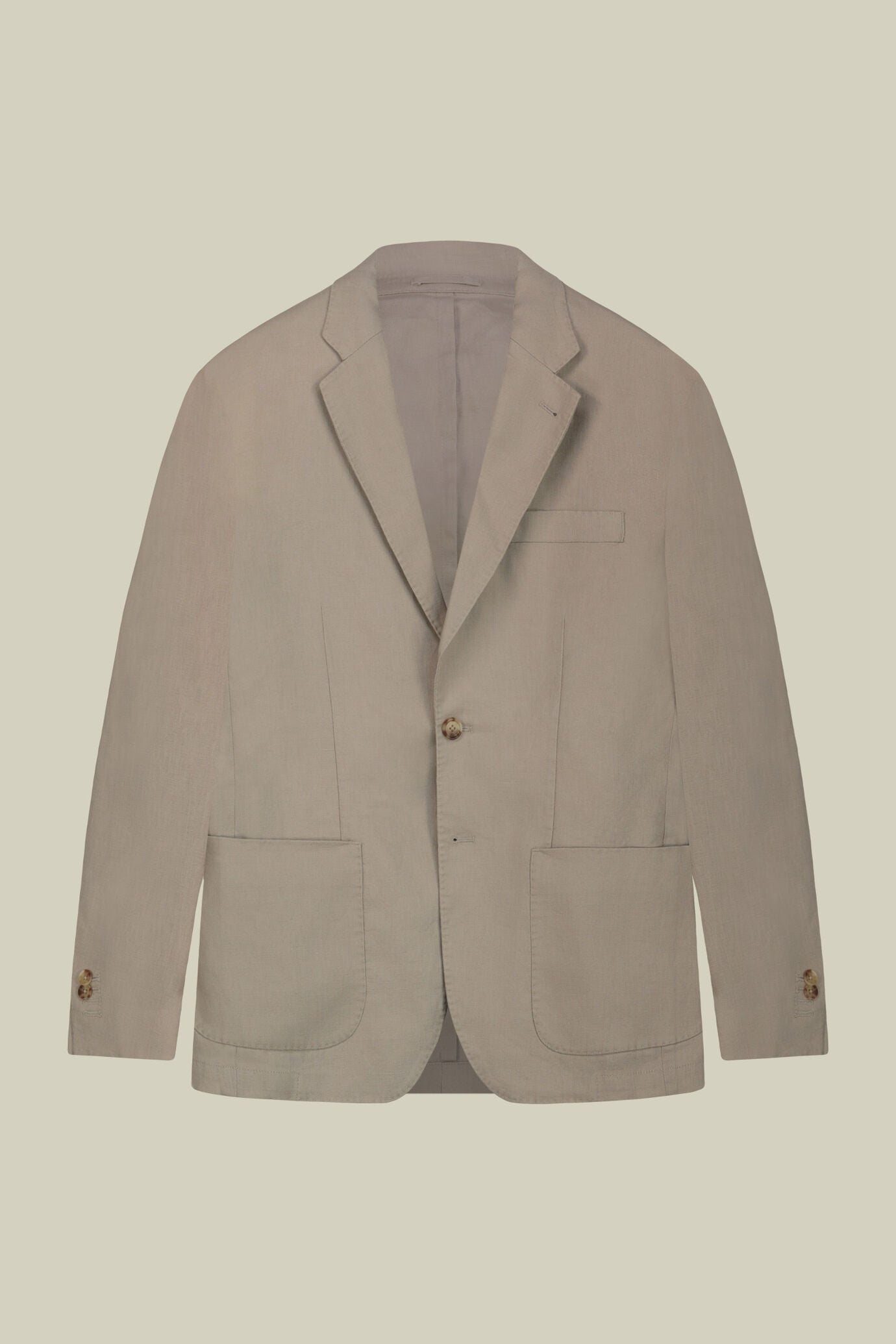 Men's unlined jacket, 100% linen, regular fit